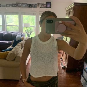 LULULEMON white crop tank!!!
